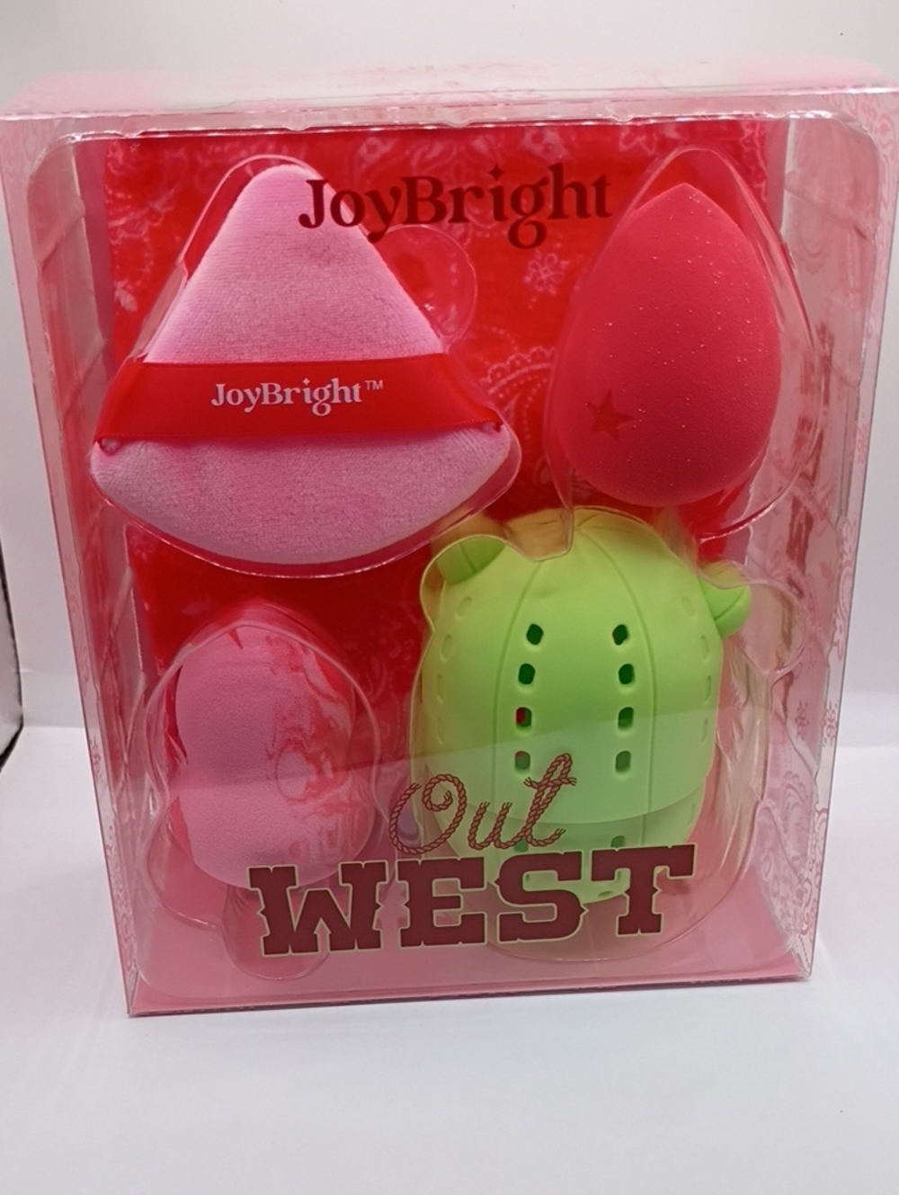 NIB JoyBright Makeup Sponge & Puff Set - Pink & Lime Ulta Beauty